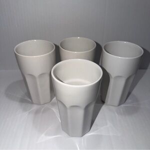 IKEA Pokal Milkshake Tumblers Glasses White 16 oz Set Of 4 / Read Desc